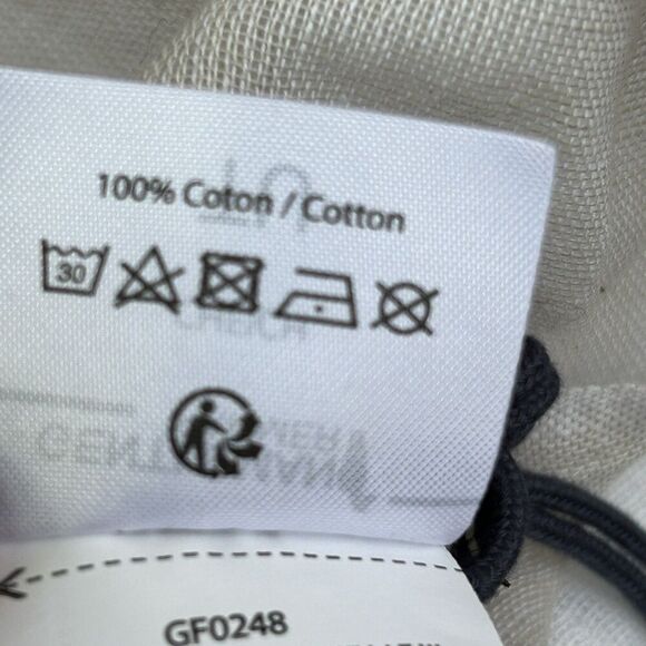 New Gentleman Farmer Scarf Wrap White Tan 100% Cotton Fringe nwt - Picture 2 of 12